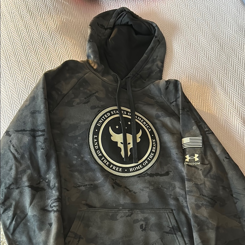 Under Armour Gray Camo Hoodie Project Rock